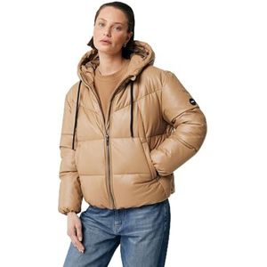 Mexx Veste matelassée à capuche pour femme, Sable foncé, XS