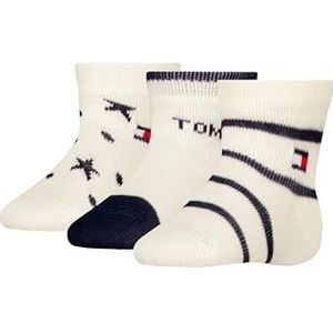 Tommy Hilfiger Cadeauset voor sokken, uniseks, baby, 3 stuks, Marine.