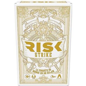 Risk Strike, kaart- en dobbelspel, snelle strategiekaartspel voor 2-5 spelers, ca. 20 minuten. Familiespellen, groepsspellen, Franse versie