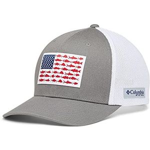 Columbia Pfg Mesh ™ Fish Vlag Bal Cap Unisex Vishoedjes (Pack van 1), titanium/wit.