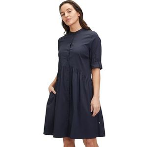 Vera Mont Robe chemise à boutons pour femme, bleu, 38