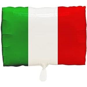Opblaasbare folieballon, Italiaanse vlag, decoratie en cadeau, afmetingen: 30 x 40 cm, voor lucht en helium, groen, wit, rood, Italiaanse vlag, feestdecoratie