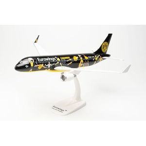 Herpa maquette avion Eurowings Airbus A320 ""BVB Fanairbus"" - D-AEWM, echelle 1/200, Snap-fit model, pièce de collection, d'avion avec support, figurine plastique