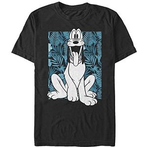 Disney Mickey Classic Pluto Thirty Organic T-shirt met korte mouwen, uniseks, zwart.