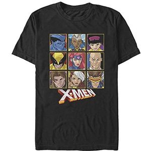Marvel X-Men-T-shirt met korte mouwen voor Xmen Core Box Up Organic Uniseks Volwassenen, Zwart, S, zwart.