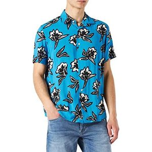 BOSS Rash 1 hemd voor heren, regular fit met bloemenprint, helder blue439