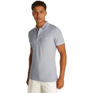 Calvin Klein Polos S/S pour homme, Bleu (Aléoutienne), XS