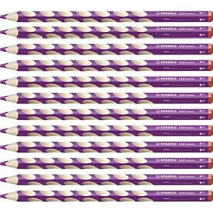 Stabilo EASYcolors kleurpotloden voor rechtshandigen, violet, 12 stuks