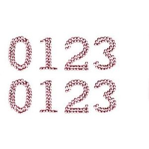 GLOREX Cijfers P en D 25 mm 0-3 stickers van kunststof, roze, 14,5 x 8,6 x 0,2 cm