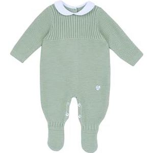 Chicco Grenouillère en Tricot de Coton avec Pied Pyjama pour Enfant et Bébé Unisexe Enfants, vert clair, 12 mois