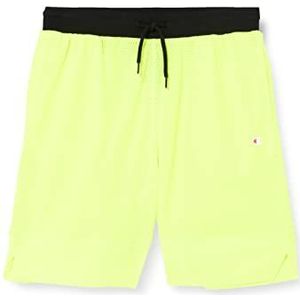 Champion Kinderen en tieners Legacy Neon Spray Soft Mesh Bermuda Shorts, Neon geel