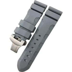 TWRQA Bracelet de montre en caoutchouc 24 mm 26 mm en silicone pour Panerai Luminor submersible PAM Vert Bleu Bracelet étanche, 26mm, Agate