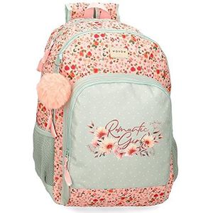 MOVOM Romantic Girl Bagage - Messenger Bag voor meisjes, meerkleurig, Mochila Escolar, schoolrugzak, Meerkleurig, School rugzak
