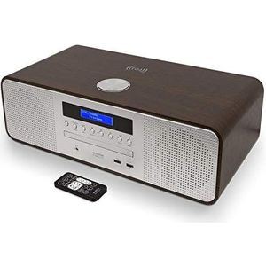 AUDIBLE FIDELITY DAB/DAB+ HiFi cd-speler met luidspreker, bluetooth, MP3-weergave, FM-radio en digitaal, draadloos opladen en USB opladen met afstandsbediening