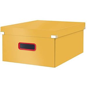 Leitz Click & Store - opbergdoos, opvouwbaar, met deksel, stevig karton, A3, huis / kantoor, serie Cosy, geel, 53490019