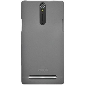 Ideus Coxpesrbk beschermhoes voor Sony Ericsson Xperia S, rubber, mat, incl. displaybeschermfolie, zwart