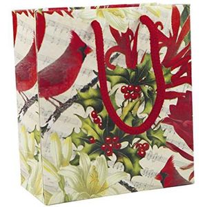 Clairefontaine 211762C – een kleine cadeautas Premium – zakformaat – afmetingen: 12 x 4,5 x 13,5 cm – 170 g – motief: rode bloemen, Kerstmis, groen en rood – ideaal voor: parfum, baai, gezelschapsspel
