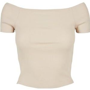 Urban Classics Dames shirt korte mouwen schoudervrij in vele kleuren maat XS-5XL, Seagrass