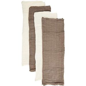 PIPPI 4-pack baby unisex luiers voor spuugdoeken, knuffeldoekjes of luierdoekjes geschikte badset, beige (cinder 270), eenheidsmaat (maat fabrikant: 65 x 65 cm), unisex baby, Beige