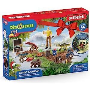 Schleich 98984 Adventskalender dinosaurus 2023 FR-IT, vanaf 5 jaar, dinosaurussen, doos, 24 stuks