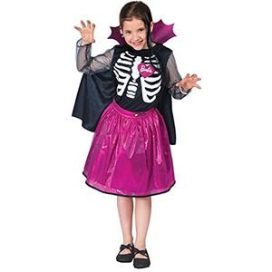 Ciao - Barbie Skeletrina SweetHeart Halloween Special Edition meisjeskostuum (maat 4-5 jaar), roze, zwart, 11656.4-5