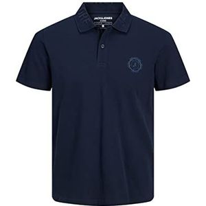 JACK & JONES Jcochain Polo Ss Poloshirt voor heren, Navy Blauw