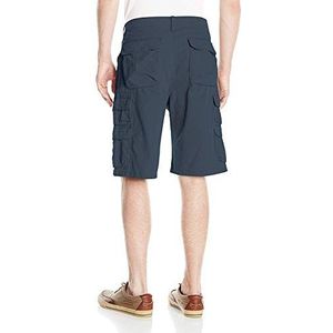 Wrangler Authentics Hoogwaardige keperstof cargoshorts voor heren, Middernacht