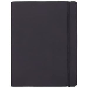 Amazon Basics Carnet non ligné à couverture souple XL 25 x 20 cm Noir