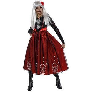 Rubies Prinses of the Dead kostuum voor meisjes, bedrukte jurk en haarclip, officiële Rubies voor Halloween, carnaval, feest en verjaardag