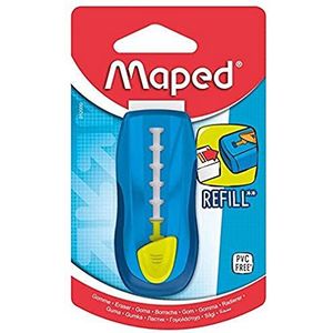 MAPED - Universele gum – wit met beschermhoes – navulbare gum – zonder ftalaten – zonder pvc – kleur: blauw