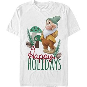 Disney Unisex Snow White-Bashful Christmas Organic, wit, XL, Weiss