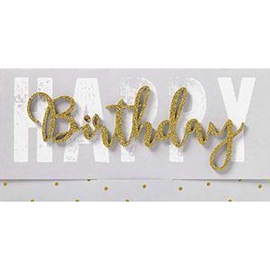 Verjaardagskaart ""Lettering Surprise Happy Birthday"", 11 x 22 cm