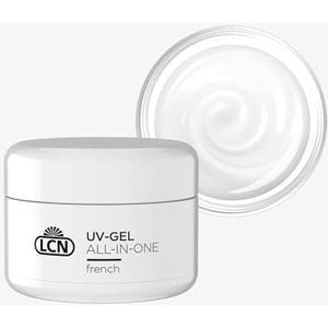 LCN All in One Gel French - 3-in-1 UV-nagellak - Shellac voor betere grip - hechting, constructie en waterdichtheid - veganistisch, dierproefvrij en HEMA-vrij - 20 ml