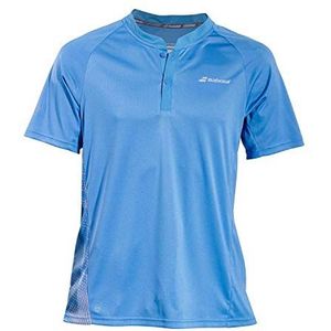 Babolat Performance poloshirt voor heren, lichtblauw, zilver, maat S, Lichtblauw