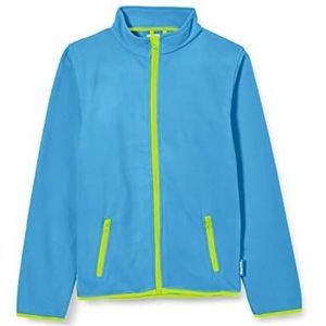 Playshoes Fleecejack, kleurrijk afgezette jas, uniseks, kinderen, aquablauw