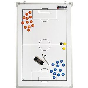 Derbystar Tactisch bord aluminium voetbal, 45 x 30 cm, 411100000, wit
