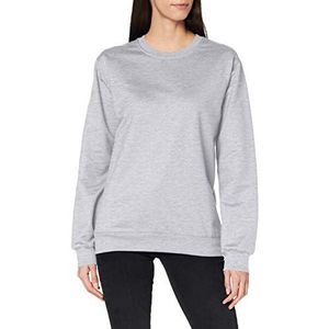 Trigema Sweatshirt voor dames met opgeruwde binnenkant, grijs (lichtgrijs-melange 110)