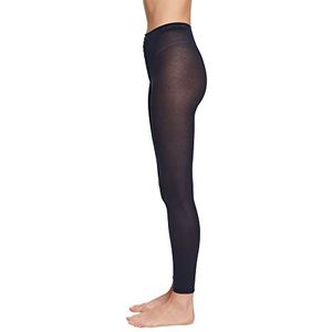 ESPRIT Katoenen leggings voor dames, ondoorzichtig, wit, zwart, meerkleurig, effen, middelhoog, voor alle gelegenheden in de zomer of winter, 1 paar, Blauw (Navy 6120)