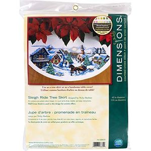 Dimensions Borduurset met kruissteek geteld, Sleigh Ride Tree Rok