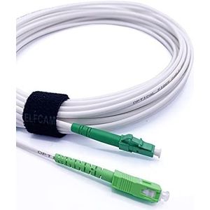 Elfcam® - Glasvezelkabel SC/APC op LC/APC, Simplex-monomode, 9/125μm, OS2, optische jumper, LSZH, wit (70 m)