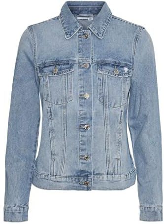 VERO MODA Vmzorica Ls Denim Jacket Mix Noos Jeansjack voor dames, Lichtblauwe denim.