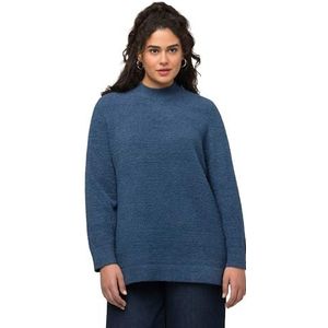 Ulla Popken Knuffelige trui voor dames, Inktkleur: Blauw