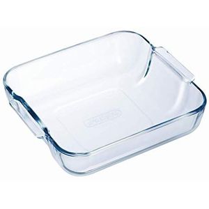 Pyrex Borosilicaatglas, vierkant, 25 x 21 cm, ecru, 25 x 21 cm