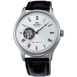 Orient Unisex volwassenen analoog automatisch horloge met lederen armband FAG0003W0, zilver, Armband