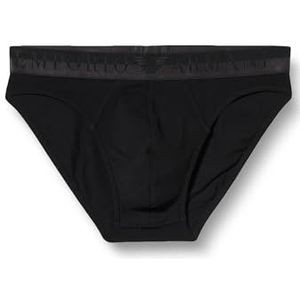 Emporio Armani Emporio Armani Kerstbrief voor heren met glanzend logo, boxershorts voor heren (1 stuk), zwart.