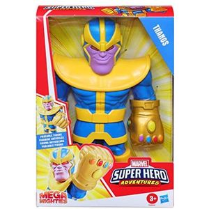 Marvel - Playskool Mega Mighties Super Hero Adventures Thanos verzamelfiguur, 25 cm, speelgoed voor kinderen vanaf 3 jaar, F0022ES1, cranberry