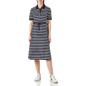 Tommy Hilfiger Rlx F&f Stripe Polo Drs 1/2slv Jurken Poloshirts voor dames, Breton Stp Desert Sky/ W Wit