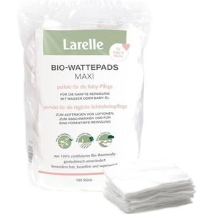 Larelle Lot de 180 disques de coton bio pour maman et bébé - GOTS Ecocert - Parfait pour les soins de bébé et les soins de beauté quotidiens