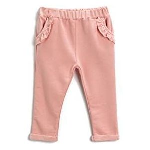 Koton Pantalon de survêtement en coton pour bébé fille Ruffle Detail, Rose (274), 9-12 mois