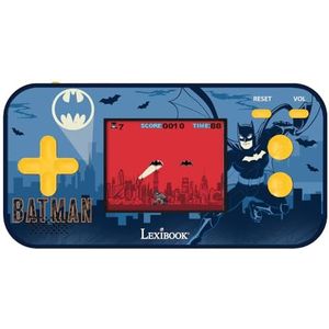 Lexibook - Batman JL2367BAT compacte draagbare console, Cyber Arcade, 150 spellen, lcd-kleurendisplay, werkt op batterijen, zwart/blauw